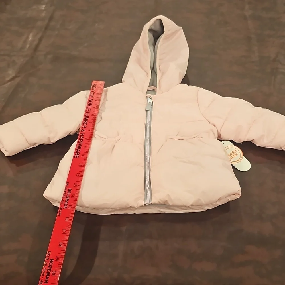 V Toddler Girls Puffer Jacket - Pink 18m NWT